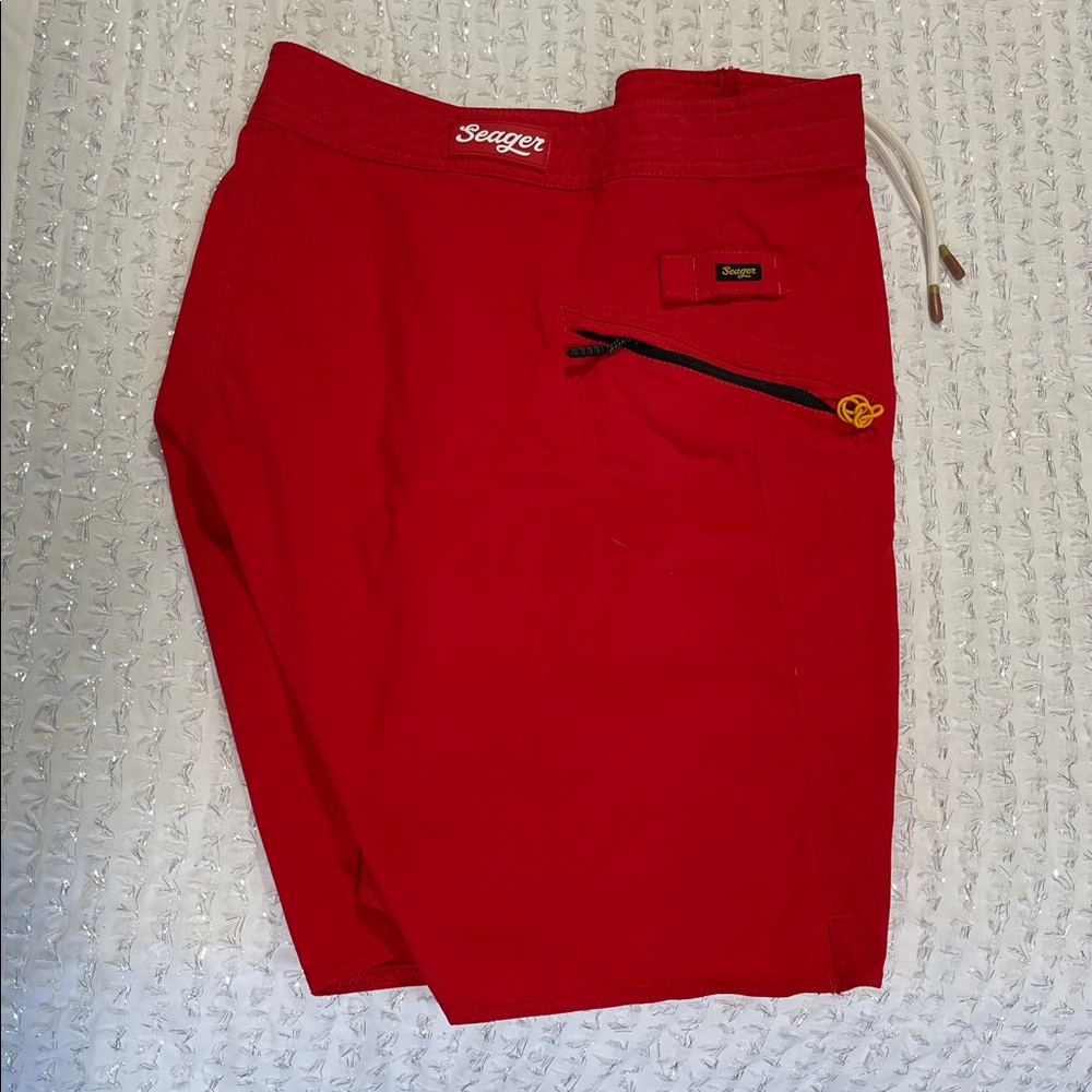 Seager Men's Red Swim Shorts